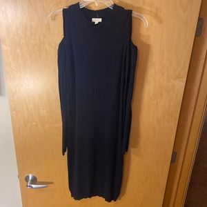Debut Black Cold Shoulder Bodycon Sweater Dress Size M